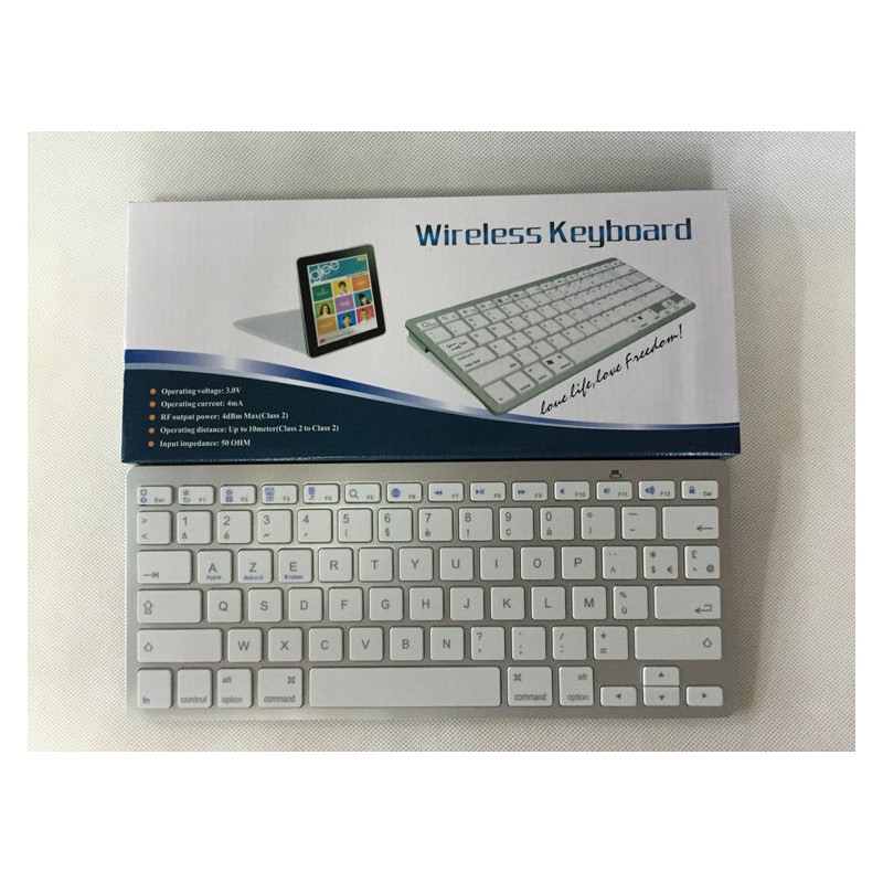 Clavier Filaire Ultra Slim Compatible avec Mac et Windows Anglais QWERTY + Francais AZERTY - Argent — ECO · Smarty Paris 18e